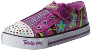 Skechers Kids 10279N Twinkle Toes Cloudies Sneaker, Hot Pink/Purple, 7 M US Toddler: Running Shoes: Shoes