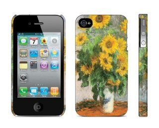 Iphone 4 / 4s Case Sunflowers 1881 Claude Monet Cell Phone Cover: Cell Phones & Accessories