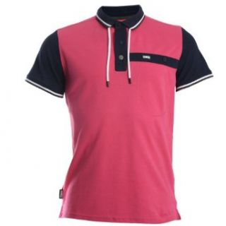 Henleys Halgh contrast Panel Polo T Shirt PINK SMALL at  Mens Clothing store: Athletic Shirts