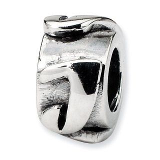 Reflection Beads Sterling Silver Reflections Letter J Message Bead: Bead Charms: Jewelry