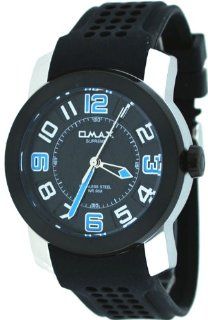 Omax Supreme #TS670 Men's Stainless Steel Black Dial Silicone Band Casual Sports Watch at  Men's Watch store.