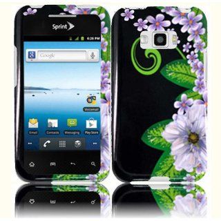Green Flower Design Hard Case Cover for LG Optimus Elite LS696: Cell Phones & Accessories