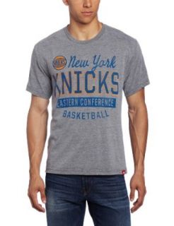 Sportiqe Men's New York Knicks NBA Regulation T Shirt, Gray, Small: Clothing