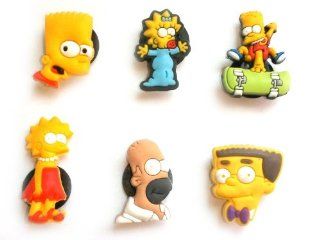 6 pcs Set # 1 of Shoe Charms Simpsons: Toys & Games