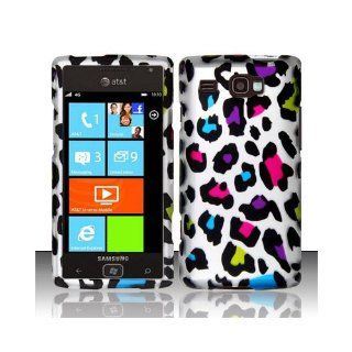 Silver Colorful Leopard Hard Cover Case for Samsung Focus Flash SGH I677 Cell Phones & Accessories