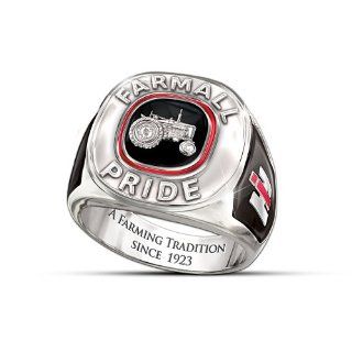 Officially Licensed "Farmall Pride" Solid Sterling Silver Men's Ring: Jewelry Products: Jewelry