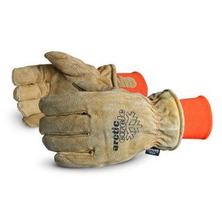 Superior 678AFTLK Arctic Circle Split Leather Thinsulate Lined Freezer Glove, Work, Large, Brown (Pack of 1 Dozen): Artic Work Gloves: Industrial & Scientific