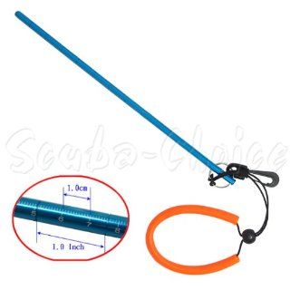 Scuba Choice Scuba Diving 13" Aluminum Lobster Tickle Pointer Stick with Measurement and Lanyard, Blue: Toys & Games