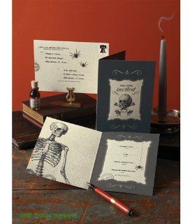 Martha Stewart Mad Scientist Skeleton Invitations : Card Stock : Office Products