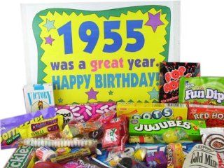 '50s Retro Candy Decade Birthday Gift Box   Nostalgic Candy 1955  Gourmet Candy Gifts  Grocery & Gourmet Food