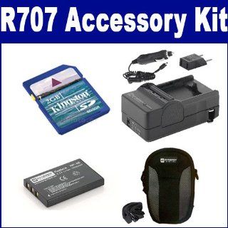 HP PhotoSmart R707 Digital Camera Accessory Kit includes: SDM 143 Charger, KSD2GB Memory Card, SDNP60 Battery, SDC 21 Case : Camera & Photo