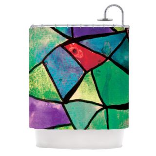 KESS InHouse Stain Glass 1 Polyester Shower Curtain