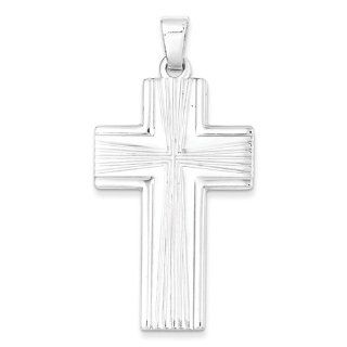 Sterling Silver Polished Cross Pendant: Vishal Jewelry: Jewelry
