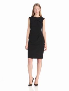Adrianna Papell Women's Crepe Tuck Detail Sheath Dress at  Womens Clothing store