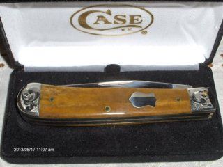 W.R. Case Knives Trapper Smooth Antique Bone Badge Shield Scrolled Bolsters Special Factory Order
