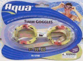 Aqua Leisure Sure Fit Hand Painted Goggles (Assorted Colors) : Swimming Goggles : Sports & Outdoors