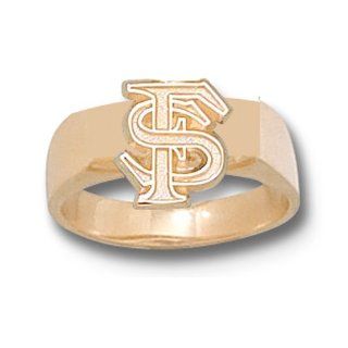 Florida State University Interlocked "FS" 3/8" Ring   10K Gold Size 7 : Sports Fan Rings : Sports & Outdoors