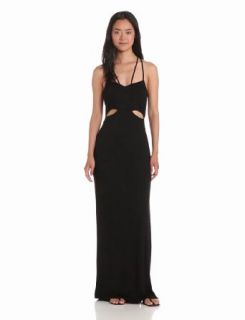 BCBGeneration Women's Slit Waist Maxi Dress, Black, Small at  Womens Clothing store