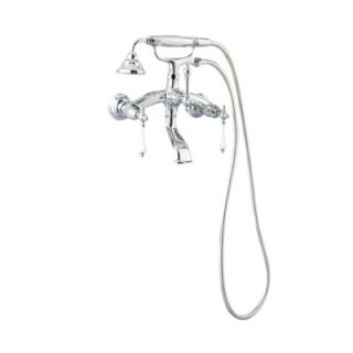 Giagni Traditional Wall Mount Tub Faucet with Porcelain Lever Handles
