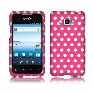 LG Optimus Elite LS696 Pink/White Dots Cover: Cell Phones & Accessories