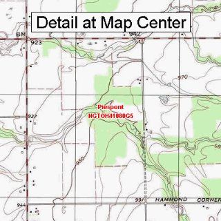 USGS Topographic Quadrangle Map   Pierpont, Ohio (Folded/Waterproof) : Outdoor Recreation Topographic Maps : Sports & Outdoors