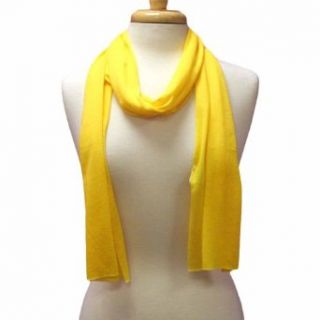 Luxury Divas Yellow Simple Jersey Thin Knit Lightweight Scarf at  Womens Clothing store