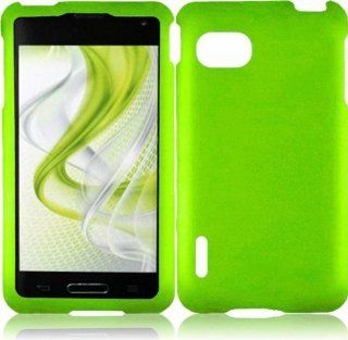 VMG For Sprint LG Optimus F3 LS720 LS 720 Cell Phone Hard Case Cover   NEON BRIGHT GREEN Matte SF 2 Pc Snap On Protective Case [by VanMobileGear]: Everything Else