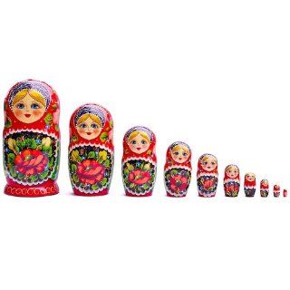 10 pcs/ 11" Matrena Russian Nesting Dolls: Toys & Games