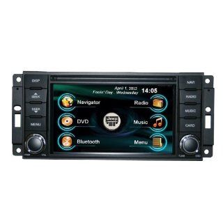 OEM REPLACEMENT IN DASH RADIO DVD GPS NAVIGATION HEADUNIT FOR JEEP WRANGLER RUBICON WITH REAR VIEW CAMERA : In Dash Vehicle Gps Units : GPS & Navigation