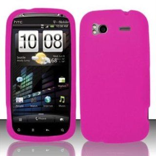 Hot Pink Silicon Case for HTC HTC Sensation 4G Cell Phones & Accessories