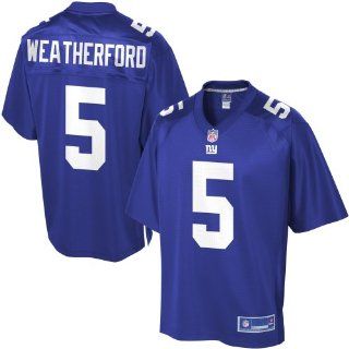Pro Line Mens New York Giants Steve Weatherford Team Color Jersey : Sports Fan Apparel : Sports & Outdoors