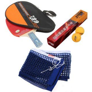 Table Tennis Set 729 Table Tennis Racket Ping Pong Paddle Bat Handle With Waterproof Case Bag Pouch + 6x Pro DHS 3 Stars Ping Pong Ball 40mm Yellow + 178x15.5cm 70x6.1" Table Tennis Net: Sports & Outdoors
