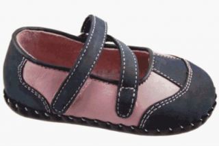 PEDIPED Janine Baby Girl Mary Janes Nubuck Suede Shoes Navy Pink, Medium (12 18 Months): Shoes