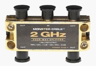 Monster Cable TGHZ 4RF 2 Gigahertz 4 Way Low Loss RF Splitters for TV & Satellite (Discontinued by Manufacturer): Electronics