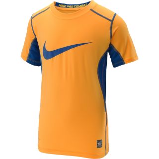 NIKE Boys Pro Combat Core Fitted Short Sleeve T Shirt   Size: Small, Atomic