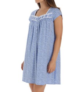 Eileen West 5015828 Ditsy Cap Sleeve Short Nightgown