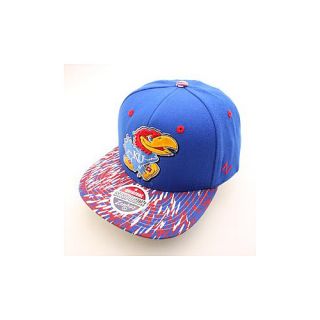 ZEPHYR Mens Kansas Jayhawks Animal Style Adjustable Snapback Cap   Size: