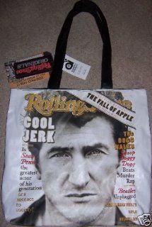 Sean Penn Rolling Stone Magazine Cover Limited Edition Tote Bag : Cosmetic Tote Bags : Beauty