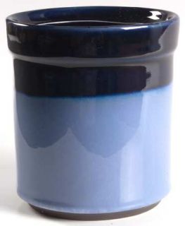Sango Nova Blue Medium Canister, No Lid, Fine China Dinnerware   Blue Stoneware,