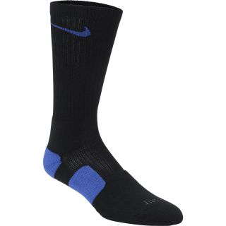NIKE Womens Dri FIT Elite Basketball Crew Socks   Size: L, Black/royal