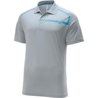 adidas Mens ClimaChill Chest Print Short Sleeve Golf Polo   Size: Xl, Onyx/blue