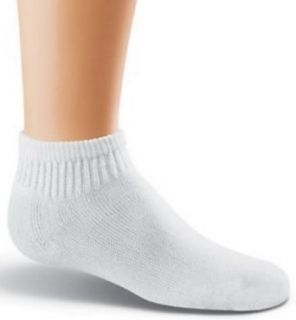 Hanes Girls' Ankle EZ Sort Socks 10 Pack 735/10, White, L: Clothing