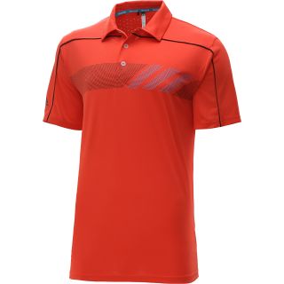 adidas Mens ClimaChill Print Short Sleeve Golf Polo   Size: 2xl, Red/blue