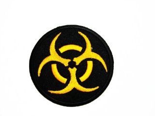 Bioharzard black and yellow iron on patch great gift for Men and Women