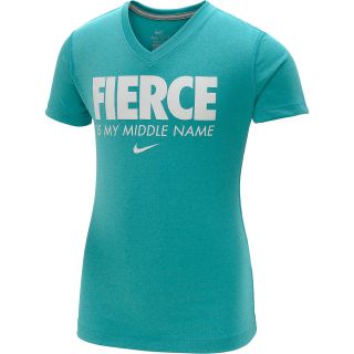 NIKE Girls Fierce Is My Middle Name Short Sleeve T Shirt   Size XS/Extra