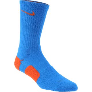 NIKE Womens Dri FIT Elite Basketball Crew Socks   Size: Medium, Blue/orange
