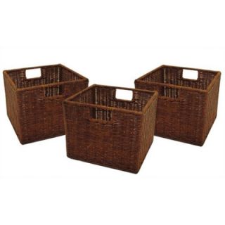 Winsome Milan Vertical Storage Shelf with Baskets