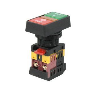 AC 600V 10A I/O ON OFF START STOP Momentary Pushbutton Switch W 220V Neon Light: Home Improvement