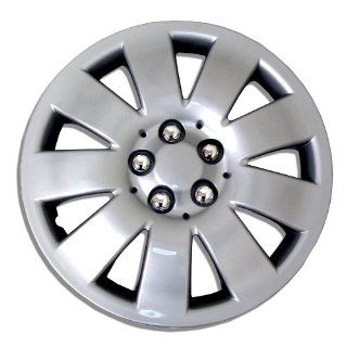 TuningPros WSC 721S14 Hubcaps Wheel Skin Cover 14 Inches Silver Set of 4: Automotive