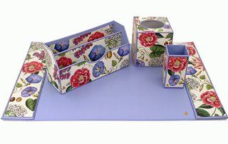 Michel Design Works Desk Set Complete 4 item Floral Garden: Health & Personal Care